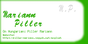 mariann piller business card